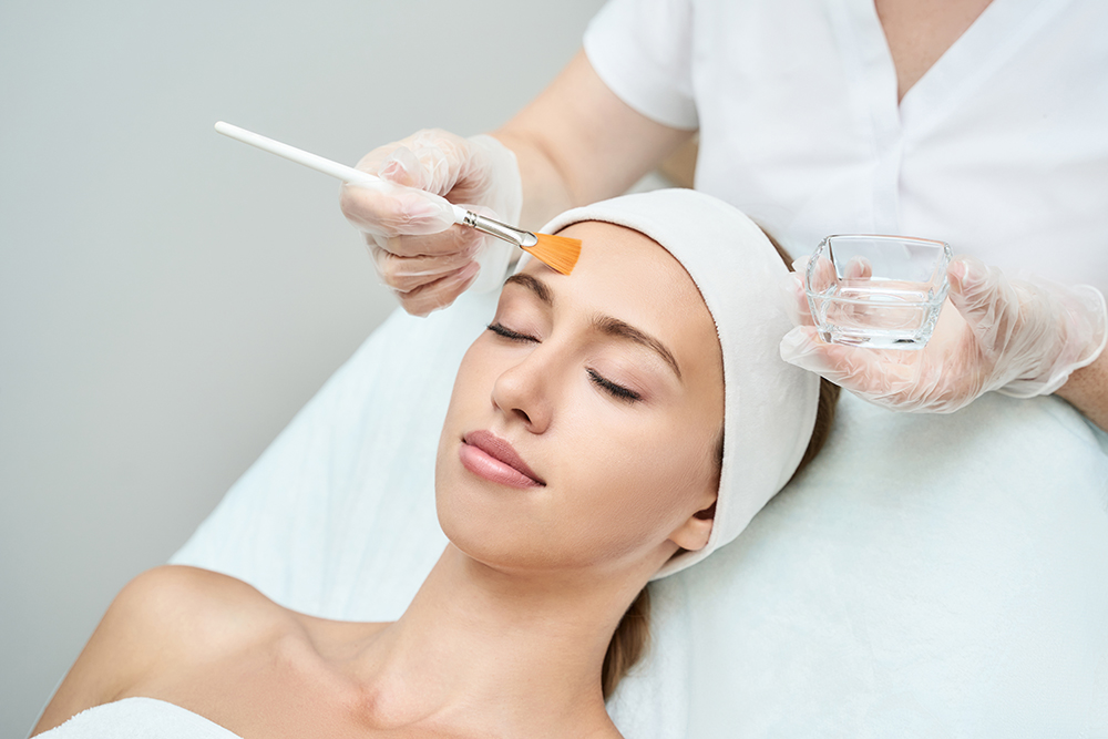 Facial chemical peel therapy